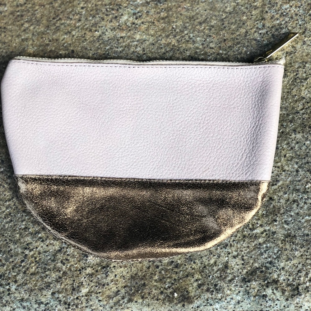 Sseko Leather Moon Clutch Rose Bronze